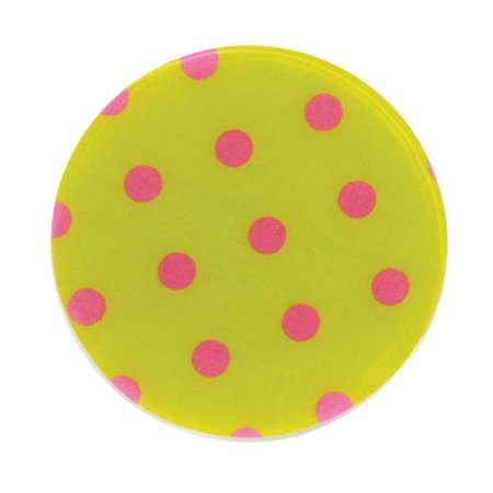ANDREAS Green or Pink Dots Round Silicone Mat Jar Opener trivets 3PK JO159
